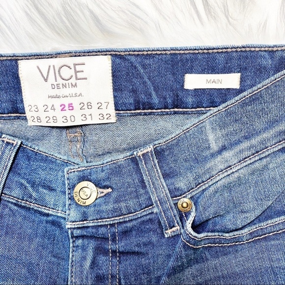 NWT VICE DENIM “Main” Stretchy Skinny Jeans, Size 25 - Picture 6 of 12